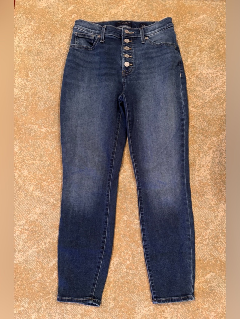 Lucky Brand Bridgette Women’s Jeans 28 High Rise Skinny Button Fly Dark Wash